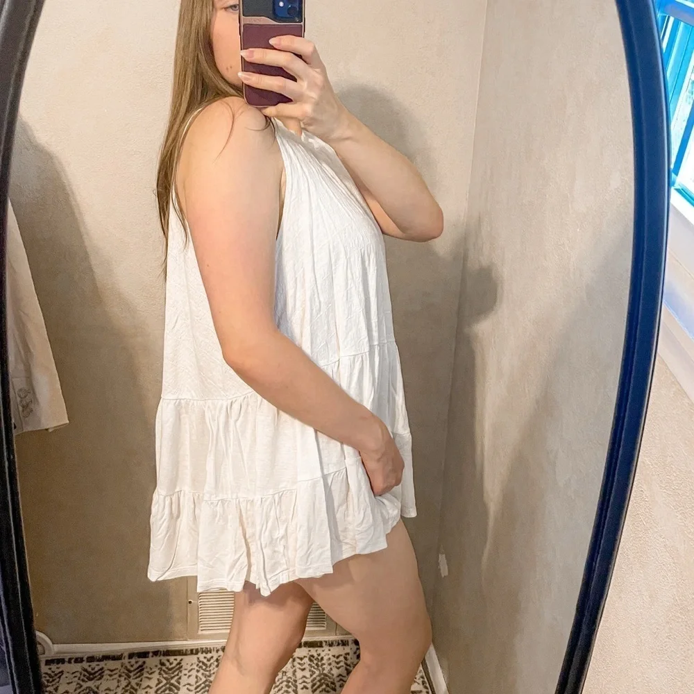 Free People Right On Time Tunic Top White